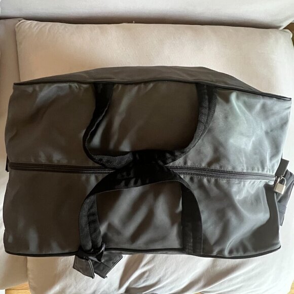 PRADA Mens Tessuto Travel Gym Weekend Duffle Boston Bag Grey - Picture 4 of 16